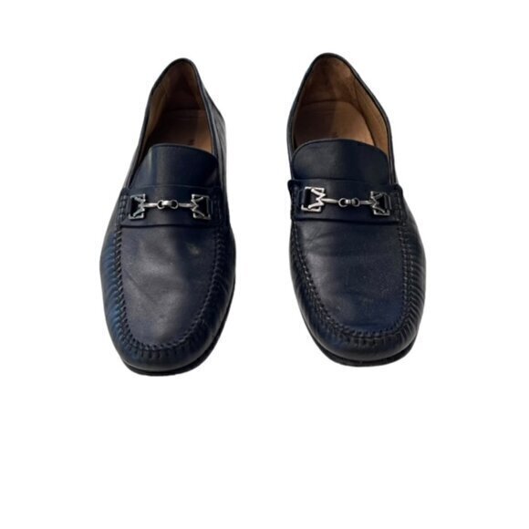 Mezlan Brussels Black Calfskin Men’s Moccasin Size 8.5 M Spain 6897 Silver M Bit main image 5